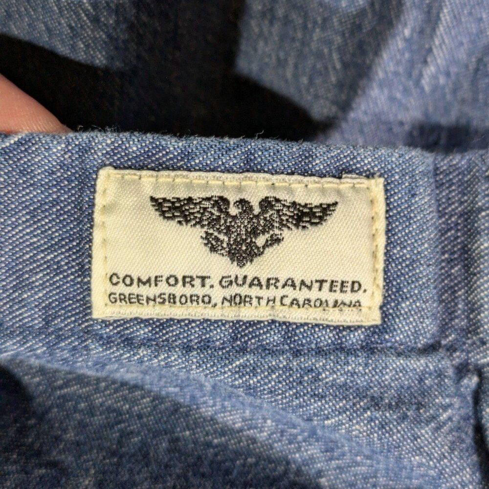 Wrangler Denim Button Up Shirt Size XL Flex Fit Western Cowboy Workwear - Picture 6 of 7